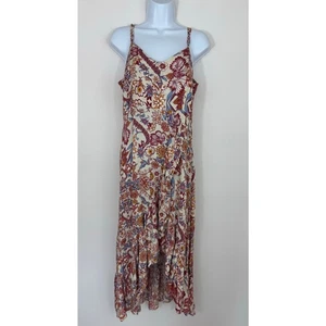 Altar’d State Floral Boho Maxi Dress Women’s Large 53” Spaghetti Strap Tiered  - Picture 1 of 8