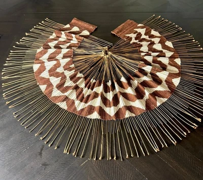 Handmade African Mudcloth Table Runner: Brown Boho Home Decor - Image 1 of 4