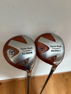 TaylorMade Burner Golf Clubs Wood Set 3-Wood 5-Wood S-90 Stiff Flex Graphite RH - Image 1 of 4