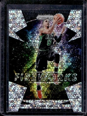 Jayson Tatum 2018-19 Panini Prizm #26 Fireworks Fast Break Silver Disco - Image 1 of 2
