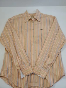 Camicia Harmont & Blaine taglia XL arancione a righe manica lunga con bottoni - Foto 1 di 11