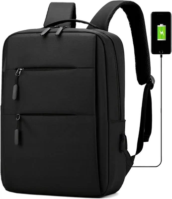- Zaino Porta PC Uomo Laptop Borsa per PC Portatile Porta Computer Custodia Note - Immagine 1 di 4