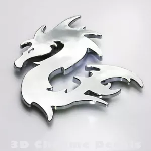 China Dragon Chinese Car Auto Bike 3D chrome decal sticker martial arts - Foto 1 di 1