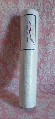 *2 Rollos Medallón TECHO LATA AZULEJO Elevado Blanco TEXTURIZADO PAPEL PINTADO* Foto 1 de 4