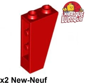 Lego 2X Slope Inverted Brick Pente 75 2X1X3 Red 2449 New - Picture 1 of 1