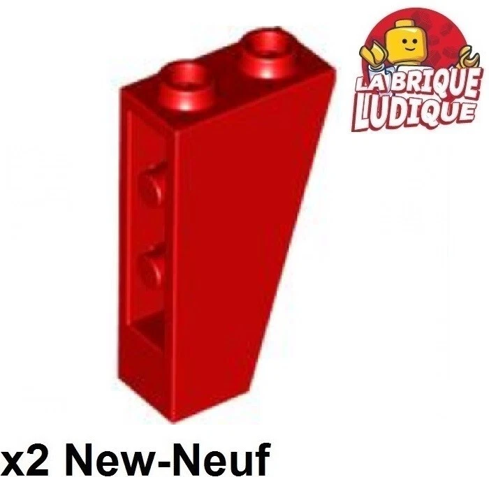 Lego 2x Invertierte Schräge Stein Brick Pente 75 2x1x3 Rot/Red 2449 NEU - Bild 1 von 1