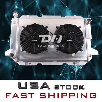 3 filas de radiador y cubierta + ventilador para 85-97 Ford F53 F150 F250 F350 Bronco Super Duty V8 Foto 1 de 4