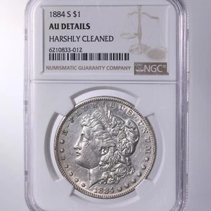 1884-S Morgan $1 NGC Certified AU Details Harshly Cleaned - Picture 1 of 4