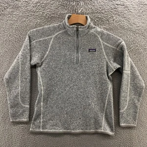 Patagonia Better Half Zip Sweater Youth XXL Gray Knitted Long Sleeve Mock Neck - Picture 1 of 23