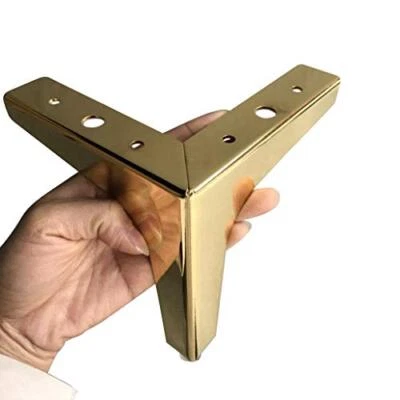 Patas de sofá de metal para muebles patas de repuesto pies de sofá dorado resistente 6 pulgadas Foto 1 de 4