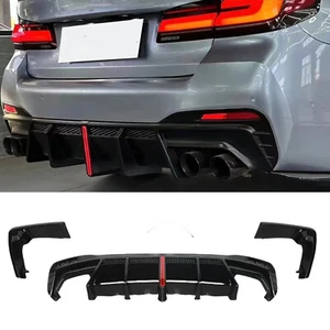 Rear Bumper Diffuser Lip For BMW G30 G31 G38 M550i 2017-2023 2018 Gloss Black - Picture 1 of 6