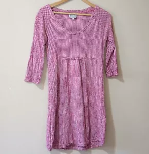 MASAI Round Neck 3/4 Sleeve Check Print Midi Shirt Dress Size XL #p52-13 - Picture 1 of 8