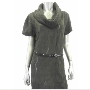 United States Sweaters Women Sweater Knit Tunic XL Forest Green Crochet - Picture 1 of 2
