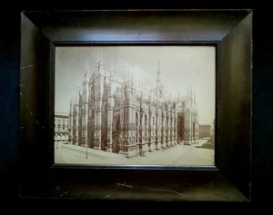 Antique B&W photograph of Milan Cathedral, late 1800's 11×14.5 inches  - Picture 1 of 8