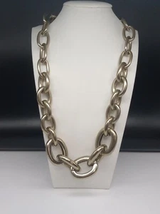 LYDELL NYC gedeckte goldfarbene abgestufte ovale Glieder gutes Gewicht Kette Halskette - Bild 1 von 11