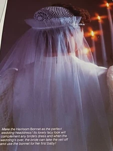 Heirloom Wedding Veil & Baby Bonnet - Size 20 thread - Crochet Pattern ONLY - Picture 1 of 3
