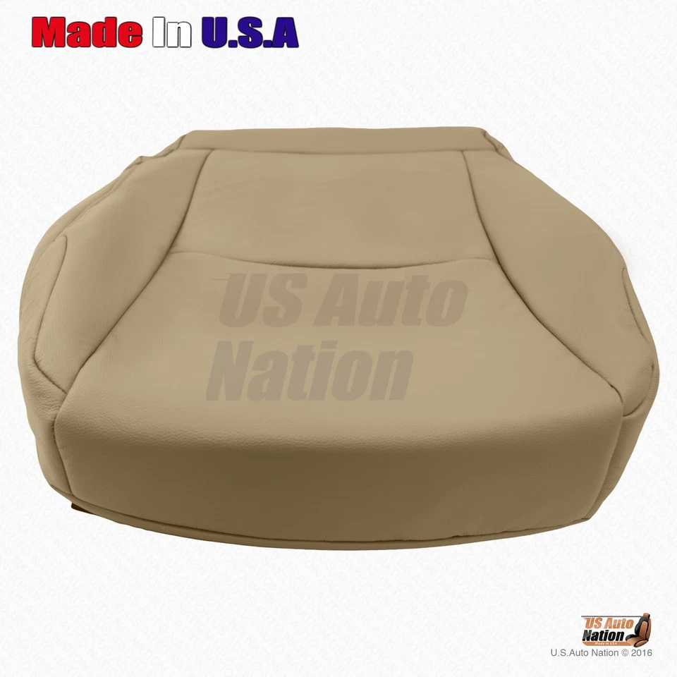 Fits 2015 - 2019 Toyota 4Runner Driver Bottom Leather Replacement Seat Cover Tan - Image 1 of 4