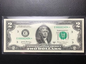 $2 Raro Sin Circular Bajo CUATRO (4) Dígitos ⭐️ NOTA ESTRELLA ⭐ 1454*  - Imagen 1 de 6