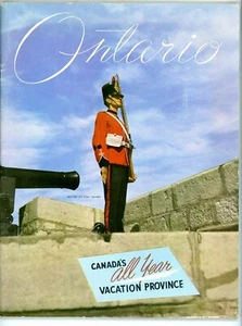Folleto de viaje de Ontario 1950 Canadá todo el año provincia de vacaciones folleto guía - Imagen 1 de 4