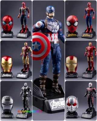 Hot! Spider-Man Figure Movable Model Statue 15cm Toy w/Base Head Carving Boxed - Image 1 of 4
