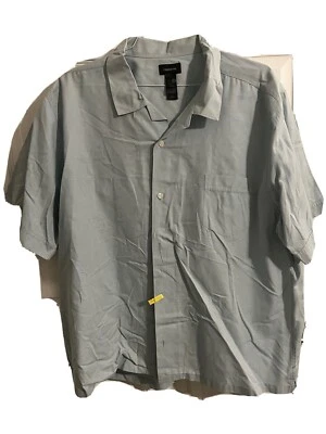 Concepts By Claiborne Mens Bluish Collared Short Sleeve Button Up Shirt Size XXL - Image 1 of 4