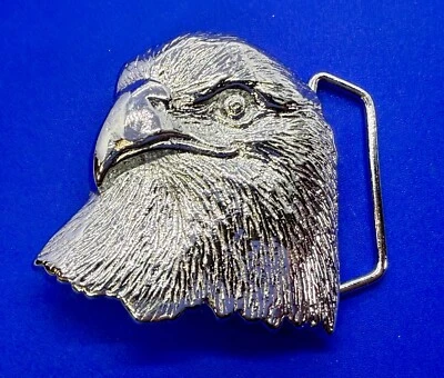 Majestuoso American Calvo Cabeza de Águila Figura Barón Hebillas Tono Plata Hebilla de Cinturón Foto 1 de 4
