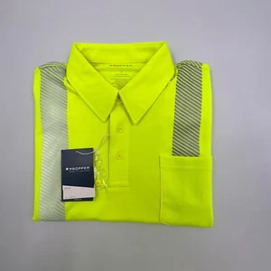 NWT Propper Neon Shirt - Traffic Work Safety Wear Short Sleeve Reflective - L - Picture 1 of 11
