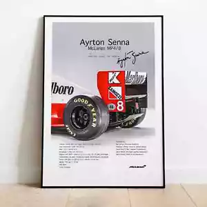 Formel 1 Ayrton Senna McLaren MP48 F1 Poster Wandbild, Home Decoe - Bild 1 von 7