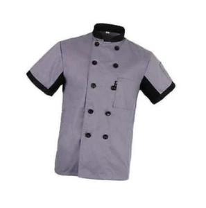 Unisex Chef Jacket Coat Restaurant Hotel Work Uniform Short Mesh Sleeves d89 - Picture 1 of 23