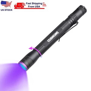 Portable Blacklight UV Flashlight Zoomale 9 LED Handheld Torch - Picture 1 of 6