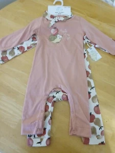 Free Planet Baby Girl Set of 2 One-Piece Rompers w/headband/NWT/Size 12 Months - Picture 1 of 12