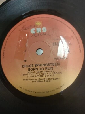 Bruce Springsteen ‎– Born To Run.  7" Single  - Image 1 of 2