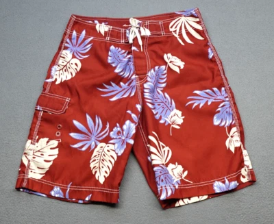 Pantalones Cortos de Carga American Eagle Para Hombre Talla 30 Forrados de Malla Rojo Floral Cordón Foto 1 de 4