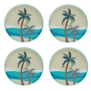 Palm Tree Breeze Metal Coasters, Set of 4 - Picture 1 of 1