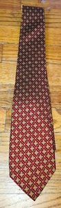 Buckingham Palace Silk Mens Neck Tie Necktie Red Yellow Diamond Pattern - Picture 1 of 2