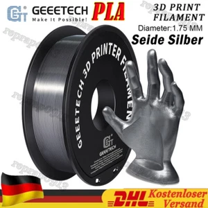 Geeetech 3D Drucker 1kg/Rolls 3D Filament 1.75mm PLA für 3D Drucker Seide Silber - Afbeelding 1 van 11