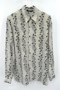 Monzini Collection Vintage Up Down Mens M Geometric 70's - Picture 1 of 5