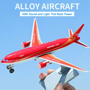 7.I pulgadas Boeing 777 Avión Aleación Diecast Modelo Juguete Luz Sonido Niños Juguete Regalo - Imagen 1 de 13