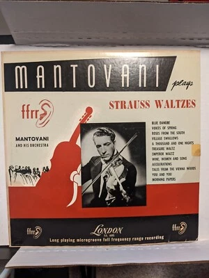 33 LP ~Mantovani & His Orchestra: ~Plays Strauss Waltzes~ 1953 London (EX) Foto 1 de 4