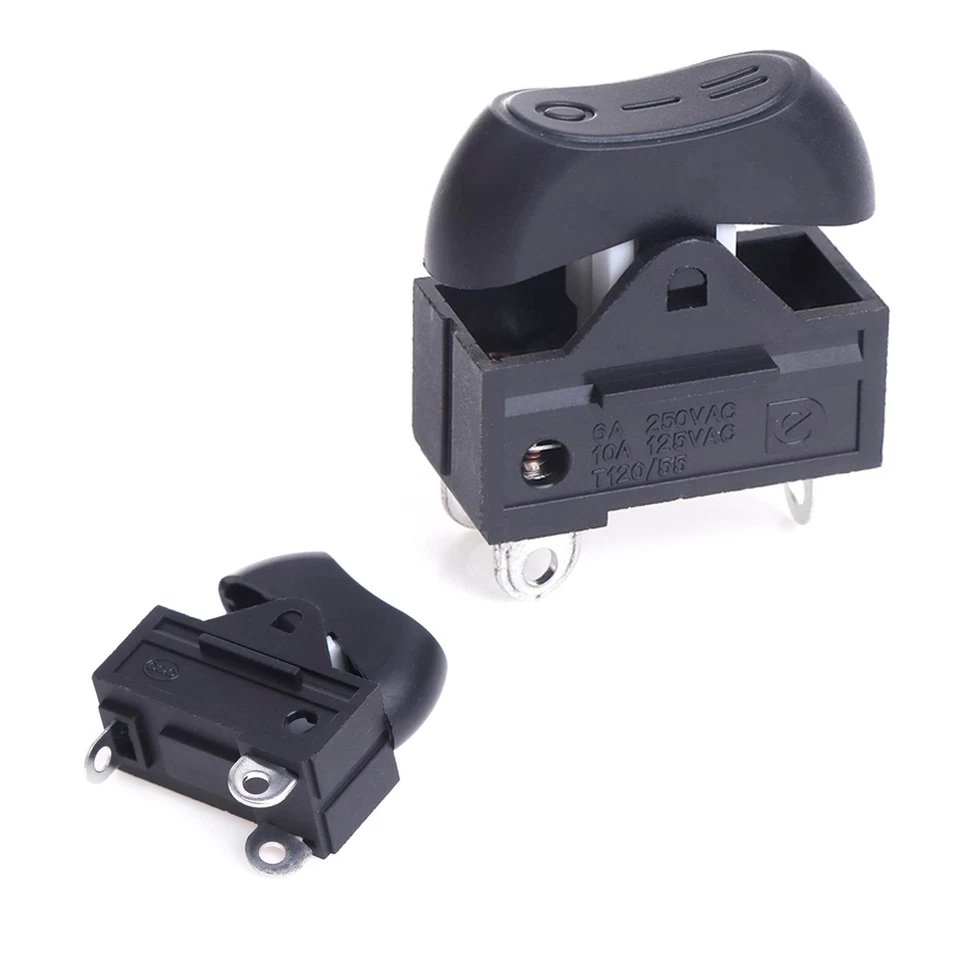 - KEINE MARKE / GENERIKUM - Kippschalter 3 Positionen Haartrockner 250V 10A SPDT 3 Pin SCHWARZ