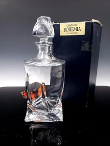 Crystalite Bohemia Quadro Crystal Decanter - 850ml Czech Republic Carafe - Picture 1 of 24
