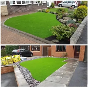 Custom Synthetic Landscape Fake Grass Mat Artificial Pet Turf Lawn Garden - Picture 1 of 15