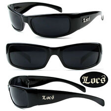 Locs Mens Cholo Biker Uv400 Sunglasses - Black LC02
