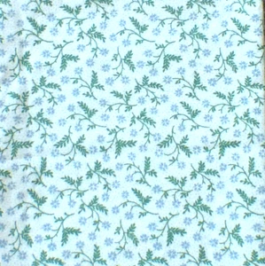 Vintage floral leaf white cotton fabric patchwork sewing remnant FQ 17 x 22 ins - Picture 1 of 1
