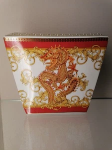Rosenthal Versace Asian Dream breite (21cm) Vase 1. Wahl reiche Vergoldung - Bild 1 von 14