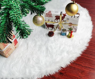 Tappeto per Albero E Gonna Albero in Pelliccia Sintetica per Decorazione Di Nata - Immagine 1 di 4