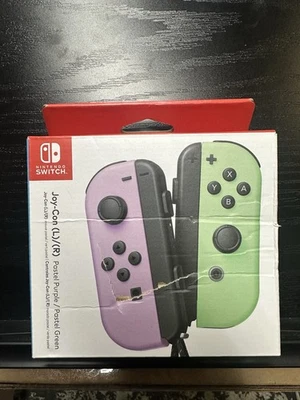 Nintendo Switch Joy-Con Pair PASTEL PURPLE  and PASTEL GREEN New Authentic VGS - Image 1 of 4