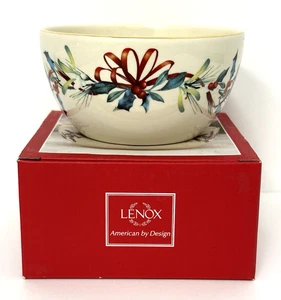 Lenox Wintergrüße 24 Karat Goldrand Schale 5" - Bild 1 von 3