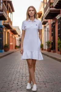 Polo Ralph Lauren weißes kurzes Tenniskleid XL 16 Teens - Bild 1 von 3