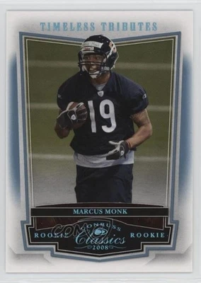 2008 Donruss Classics Timeless Tributes Platinum /25 Marcus Monk #248 Rookie RC - Image 1 of 2
